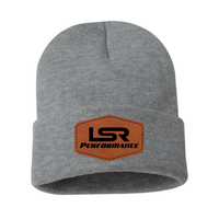 LSR LEATHER PATCH SOLID CUFF BEANIE | LSR