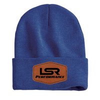 LSR LEATHER PATCH SOLID CUFF BEANIE | LSR