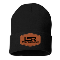LSR LEATHER PATCH SOLID CUFF BEANIE | LSR