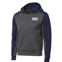 HBI ADULT SPORT-TEK COLORBLOCK 1/2-ZIP HOODED SWEATSHIRT (ADULT) | HBI