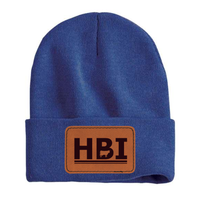 HBI LEATHER PATCH SOLID CUFF BEANIE | HBI