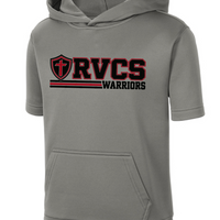RV LINES SPORT-TEK YOUTH SPORT-WICK FLEECE SHORT SLEEVE HOODED PULLOVER | RV26