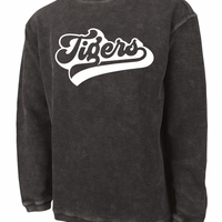 ADULT Tigers Script Ribbed Crewneck Sweatshirt | OCCS