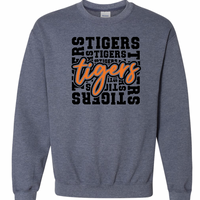 YOUTH/ADULT Tigers Block Gildan Crewneck Sweatshirt | OCCS