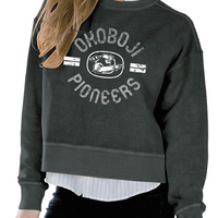 Okoboji Pioneers Ribbed Crew Crop Sweatshirt | O23