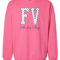POLKA DOT FV GILDAN MIDWEIGHT CREWNECK | FV26
