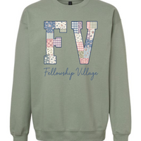 PATCHWORK FV GILDAN MIDWEIGHT CREWNECK | FV26