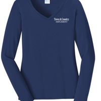 TOWN & COUNTRY WOMEN'S LONG SLEEVE FAN FAVORITE VNECK LONG SLEEVE | TCIMP