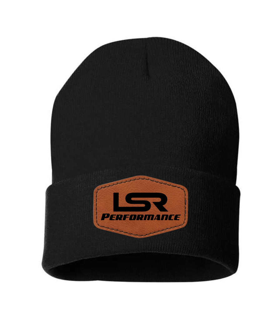 LSR LEATHER PATCH SOLID CUFF BEANIE | LSR