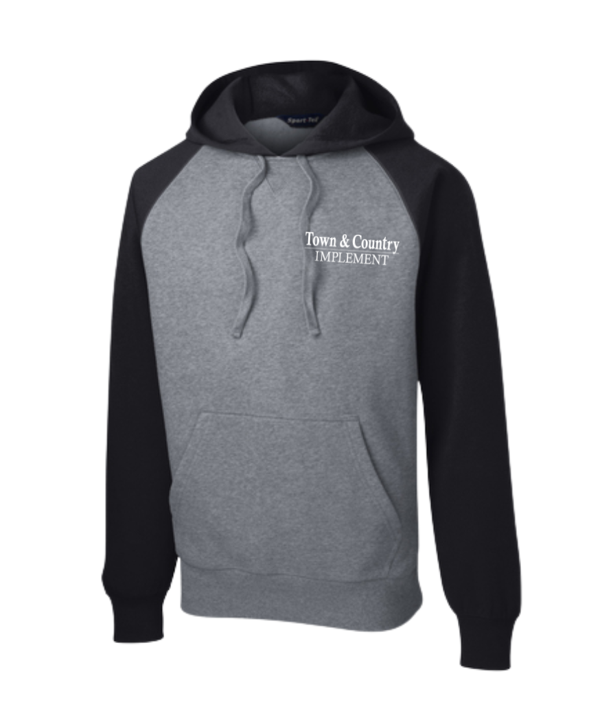 TOWN & COUNTRY SPORT-TEK RAGLAN COLORBLOCK HOODIE | TCIMP
