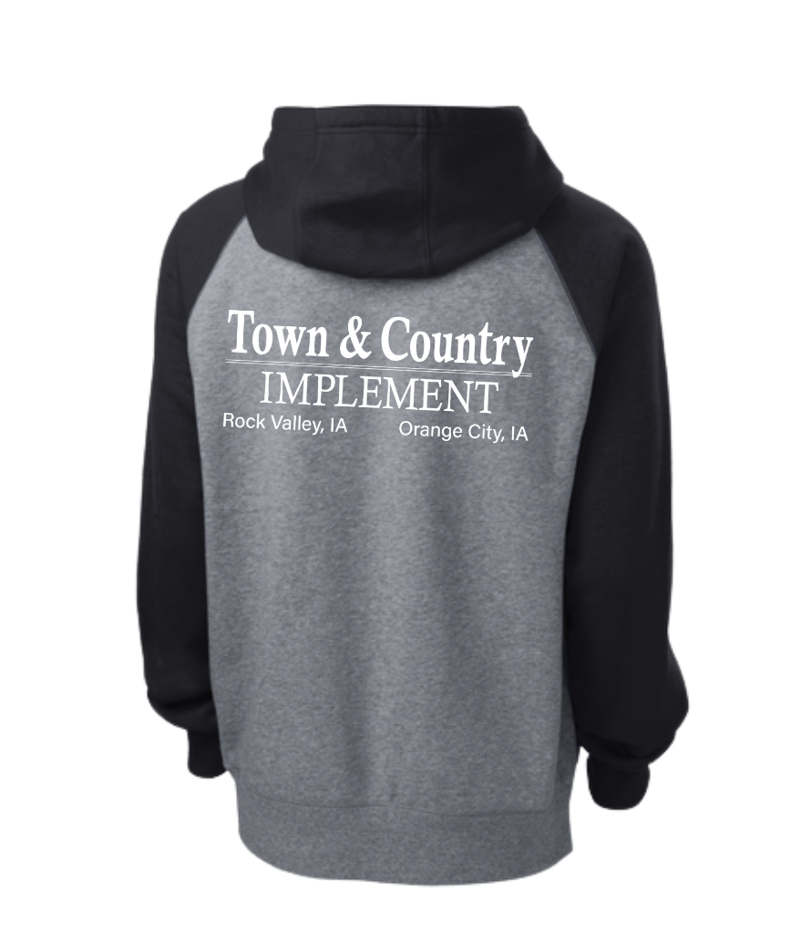 TOWN & COUNTRY SPORT-TEK RAGLAN COLORBLOCK HOODIE | TCIMP