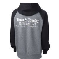 TOWN & COUNTRY SPORT-TEK RAGLAN COLORBLOCK HOODIE | TCIMP