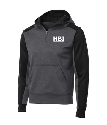 HBI ADULT SPORT-TEK COLORBLOCK 1/2-ZIP HOODED SWEATSHIRT (ADULT) | HBI