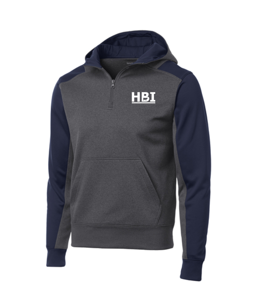 HBI ADULT SPORT-TEK COLORBLOCK 1/2-ZIP HOODED SWEATSHIRT (ADULT) | HBI