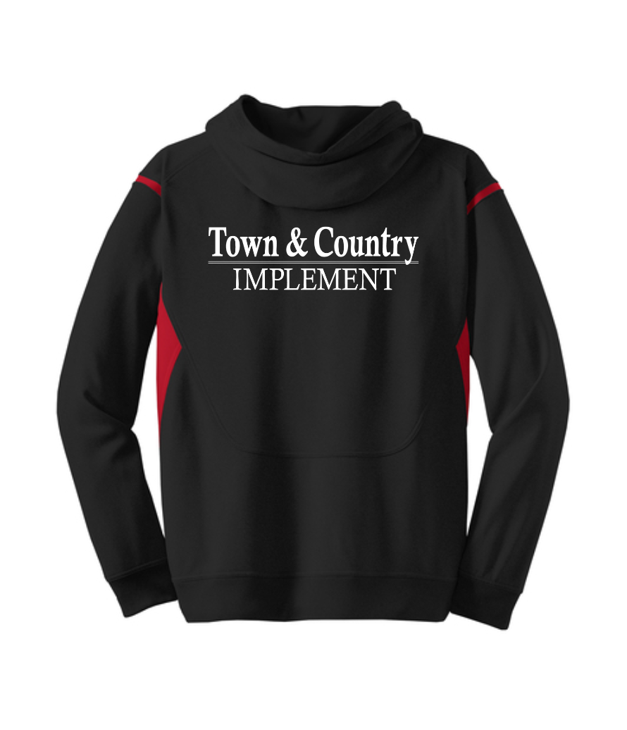 TOWN & COUNTRY SPORT-TEK COLORBLOCK HOODIE | TCIMP