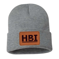 HBI LEATHER PATCH SOLID CUFF BEANIE | HBI