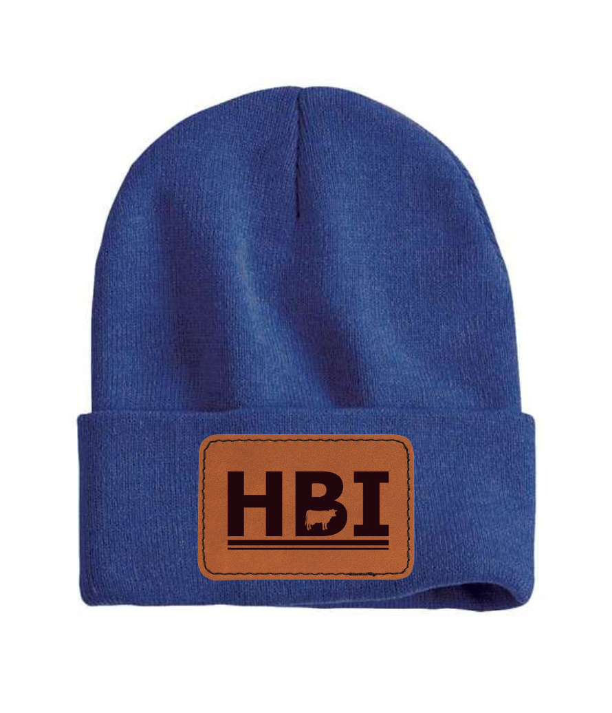 HBI LEATHER PATCH SOLID CUFF BEANIE | HBI