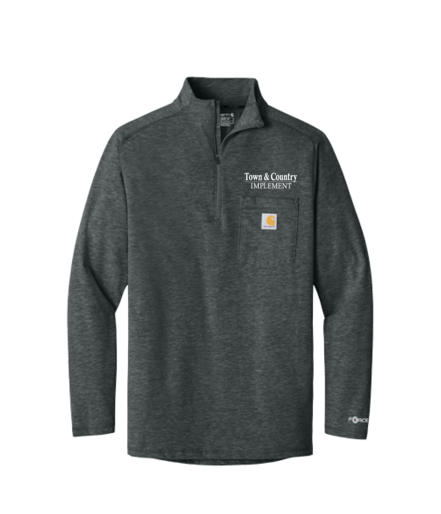 TOWN & COUNTRY CARHARTT FORCE 1/4 ZIP LONG SLEEVE T-SHIRT | TCIMP