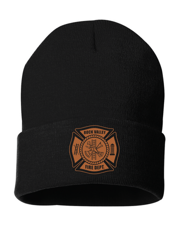 Leather Patch Cuffed Beanie | RVFD