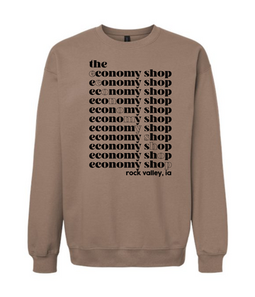 ECONOMY SHOP RV ADULT GILDAN MIDWEIGHT CREWNECK | TES