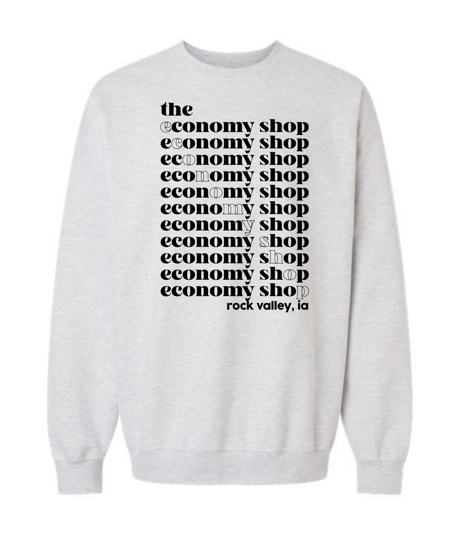 ECONOMY SHOP RV ADULT GILDAN MIDWEIGHT CREWNECK | TES
