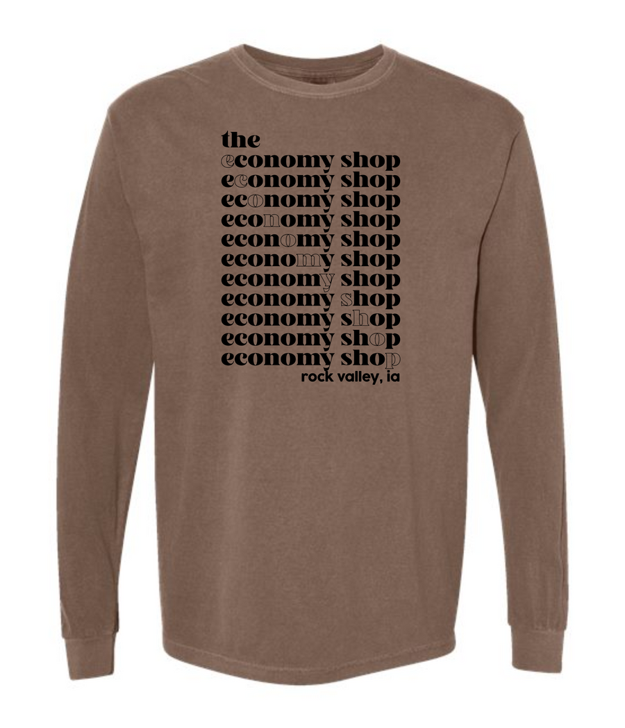 ECONOMY SHOP RV ADULT COMFORT COLORS LONG SLEEVE T-SHIRT | TES