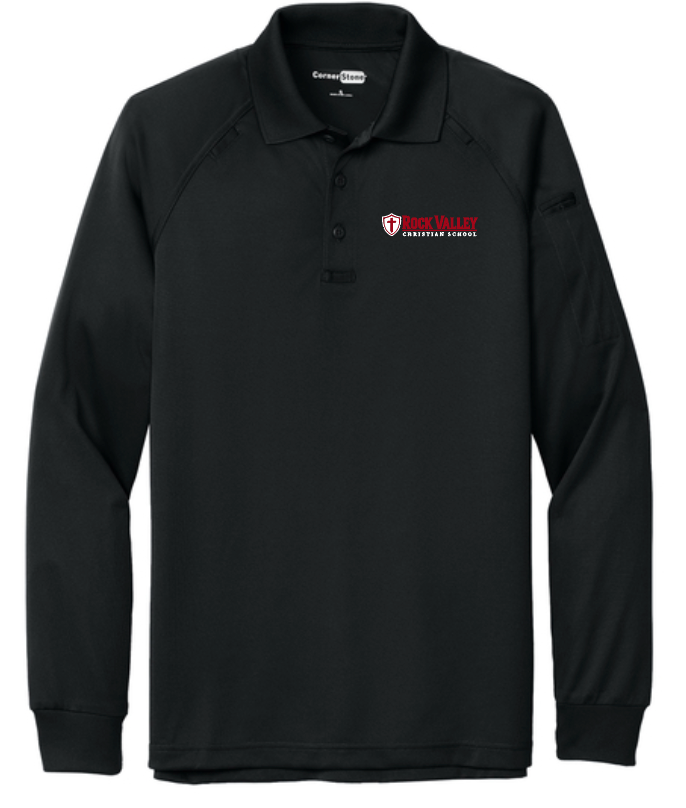 RV BADGE CORNERSTONT® LONG SLEEVE SNAG-PROOF TACTICAL POLO | RV26