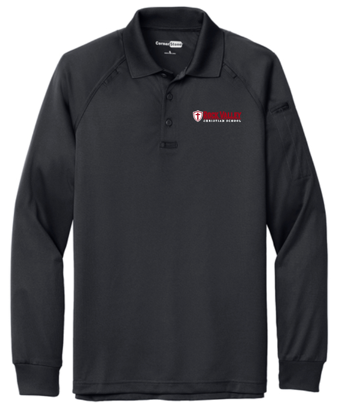 RV BADGE CORNERSTONT® LONG SLEEVE SNAG-PROOF TACTICAL POLO | RV26