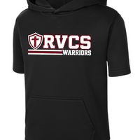 RV LINES SPORT-TEK YOUTH SPORT-WICK FLEECE SHORT SLEEVE HOODED PULLOVER | RV26