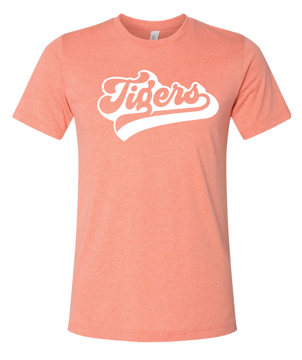 ADULT Tigers Script Bella+Canvas Short Sleeve Tee | OCCS