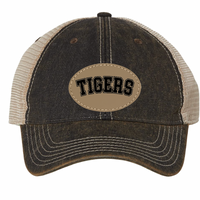 YOUTH/ADULT TIGERS Leather Patch Trucker Hat | OCCS