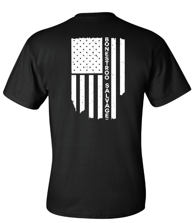 Flag Imprint Gildan Ultra Cotton POCKET T-shirt | BONESTROO23
