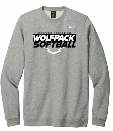Softball NIKE Club Fleece Crewneck Sweatshirt (Adult) | WCSOFTBALL23