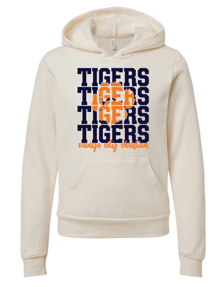 TIGERS BELLA+CANVAS Fleece Hoodie (YOUTH) | OCCSFALL