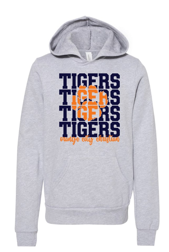 TIGERS BELLA+CANVAS Fleece Hoodie (YOUTH) | OCCSFALL