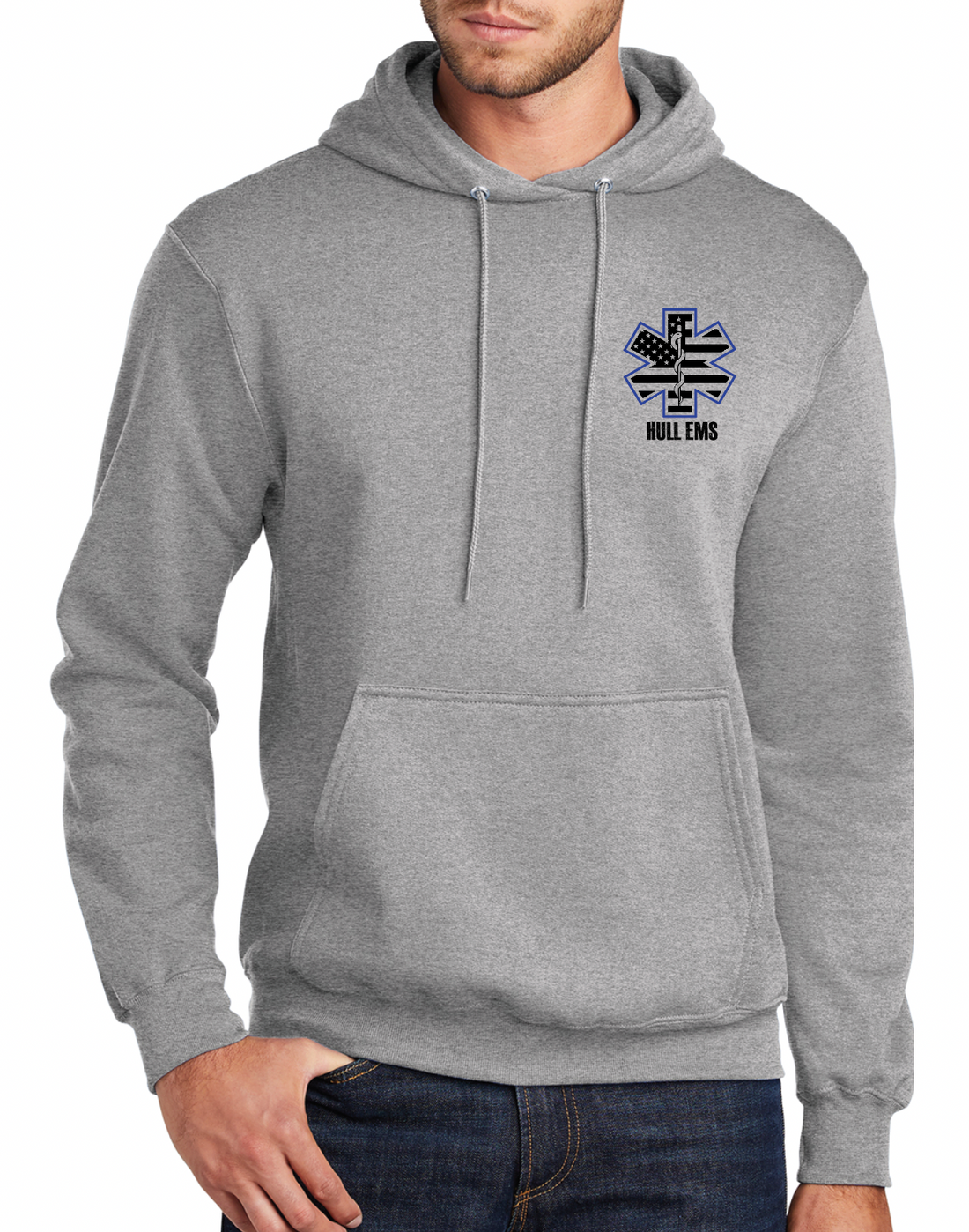 Hull EMS PORT & COMPANY TALL hooded sweatshirt | EMS25