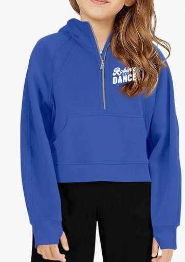 GIRLS HALF ZIP CROPPED HOODIE | RSD
