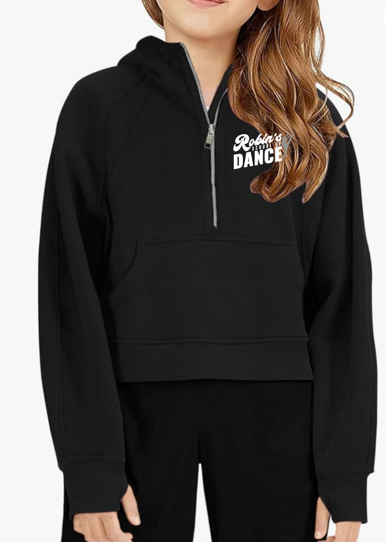 GIRLS HALF ZIP CROPPED HOODIE | RSD