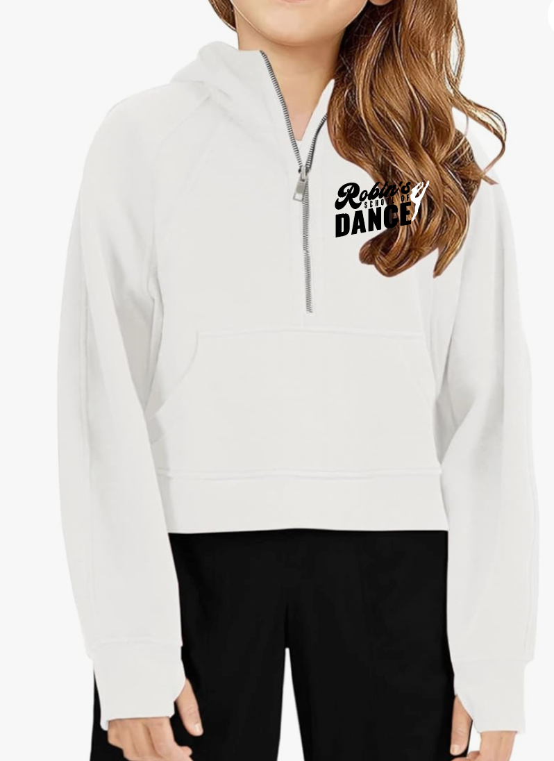 GIRLS HALF ZIP CROPPED HOODIE | RSD