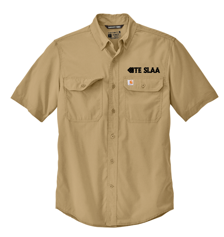TESLAA CARHARTT FORCE BUTTON DOWN SHORT SLEEVE | TESLAA