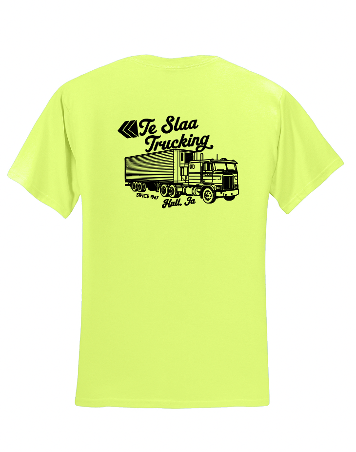 CAB OVER TRUCK JERZEES POCKET T-SHIRT | TESLAA