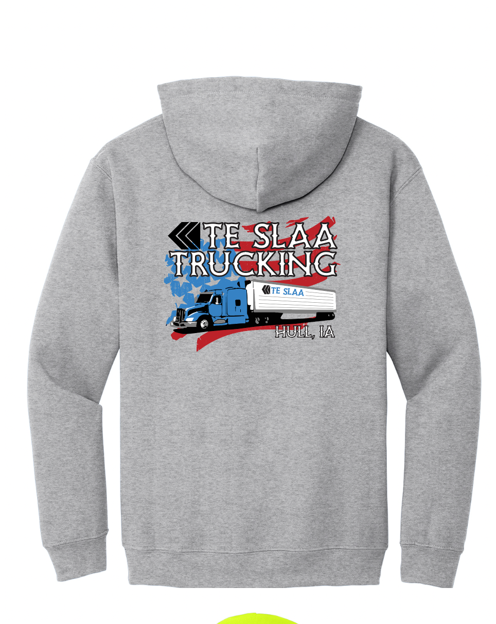 TRUCK + FLAG GILDAN HOODIE (YOUTH/ADULT) | TESLAA