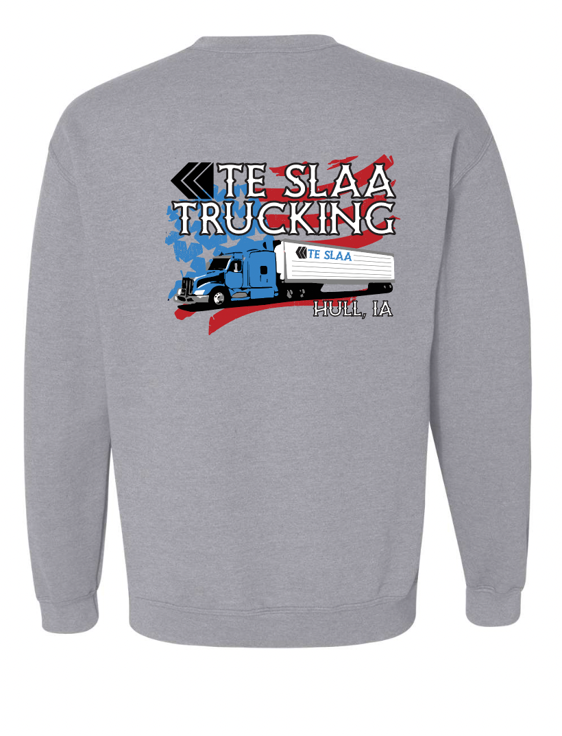 TRUCK + FLAG GILDAN CREWNECK (YOUTH/ADULT) | TESLAA