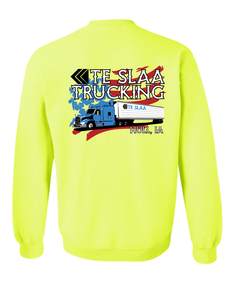 TRUCK + FLAG GILDAN CREWNECK (YOUTH/ADULT) | TESLAA