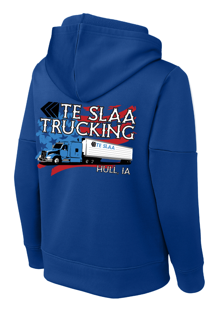 TRUCK + FLAG SPORT-TEK HOODIE (YOUTH) | TESLAA