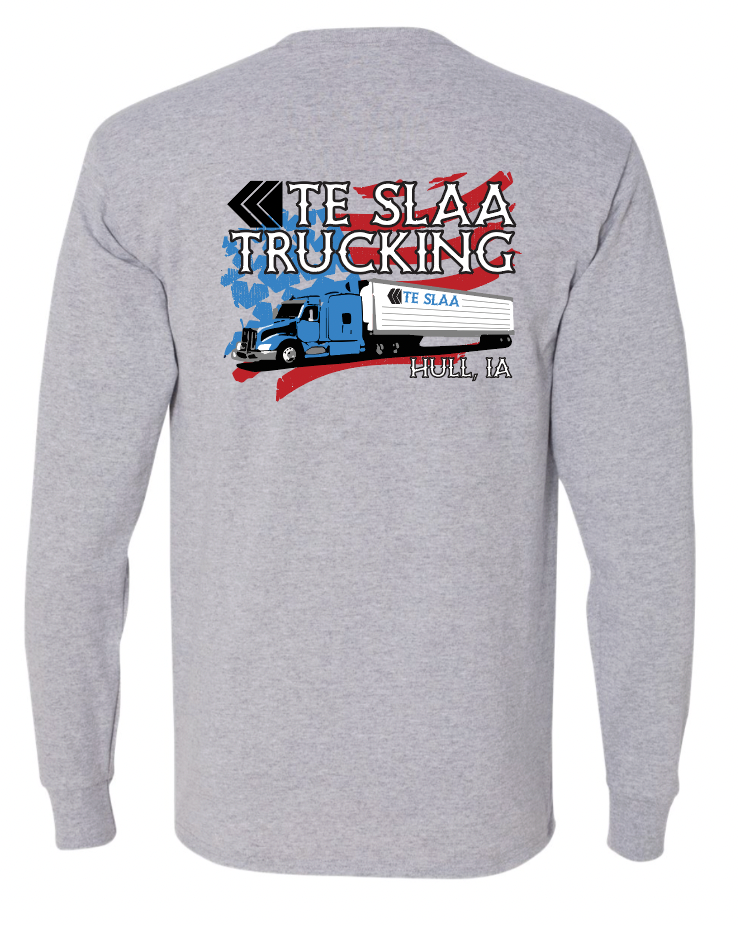 TRUCK + FLAG JERZEES LONG SLEEVE (YOUTH/ADULT) | TESLAA