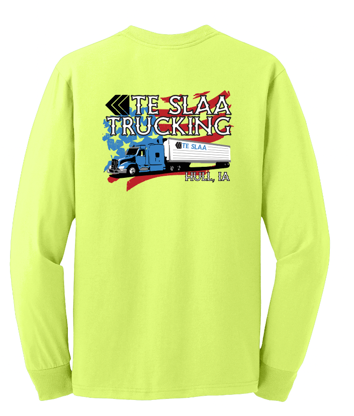 TRUCK + FLAG JERZEES LONG SLEEVE (YOUTH/ADULT) | TESLAA