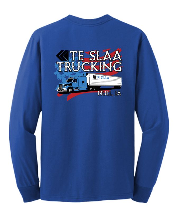 TRUCK + FLAG JERZEES LONG SLEEVE (YOUTH/ADULT) | TESLAA