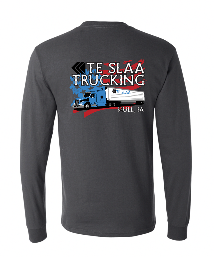 TRUCK + FLAG JERZEES LONG SLEEVE (YOUTH/ADULT) | TESLAA