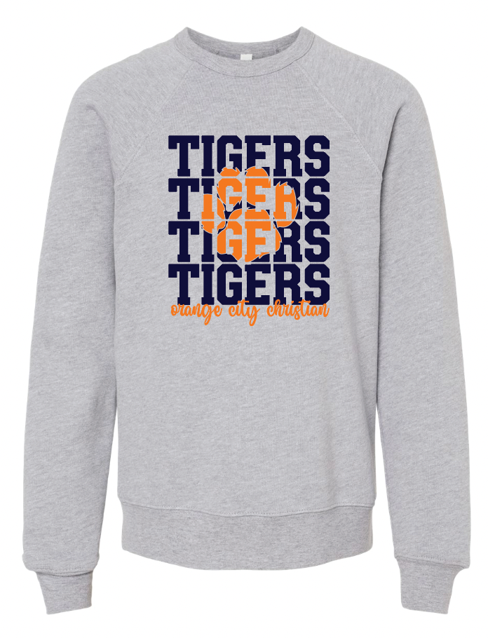 TIGERS BELLA+CANVAS Crewneck (YOUTH) | OCCSFALL